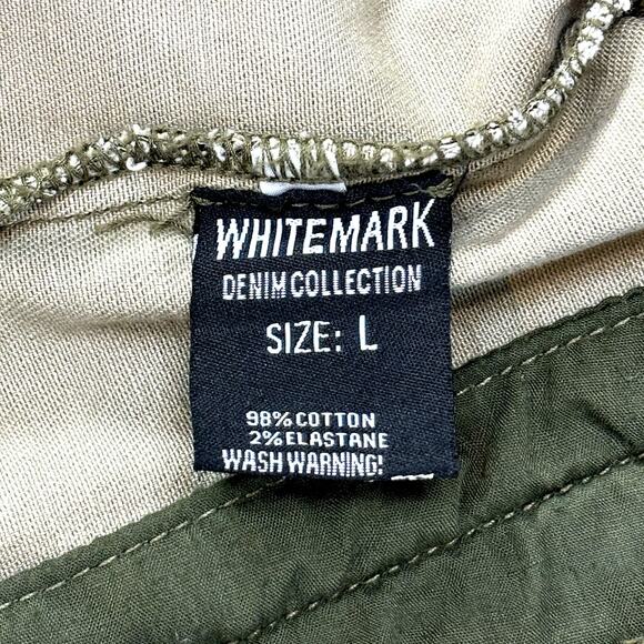 White Mark Denim Collection Women's Stretch Button Up Camo Jean Jacket Large - Picture 8 of 11